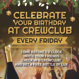 Celebrate your birthday @CrewClub!